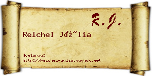 Reichel Júlia névjegykártya